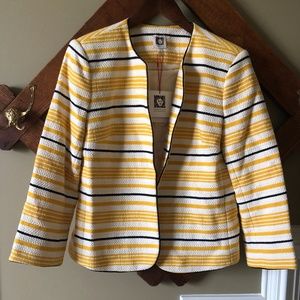 Anne Klein Cropped Cotton Jacket/Blazer